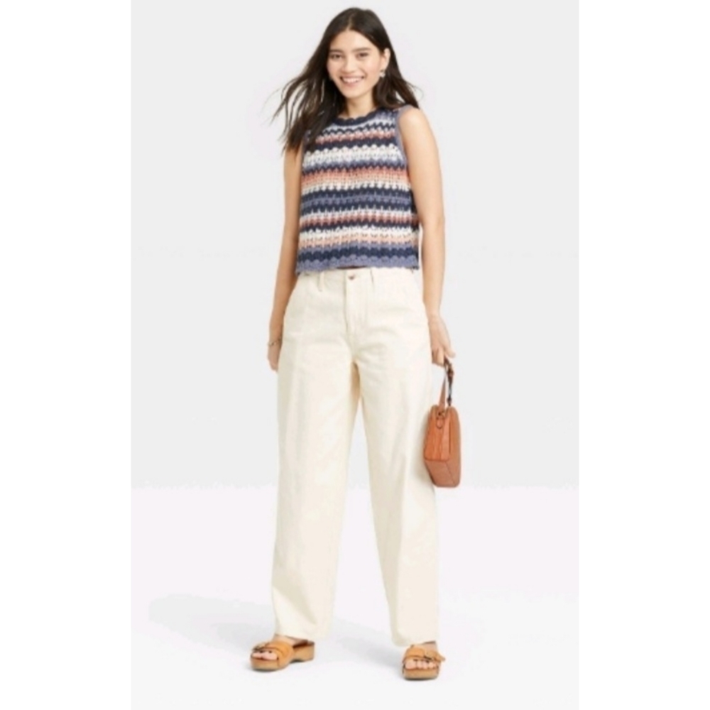 NEW Universal Thread Openwork Multistriped Sweater Tank - Picture 3 of 12